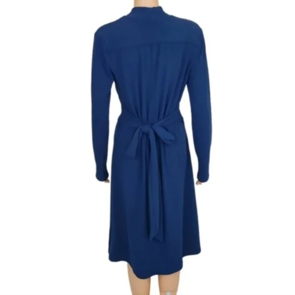 Cabi teal long sleeve v-neck dress